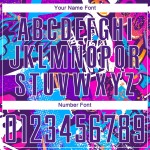 Soccer Pattern Sublimation Custom Uniform Graffiti Purple-White Jersey