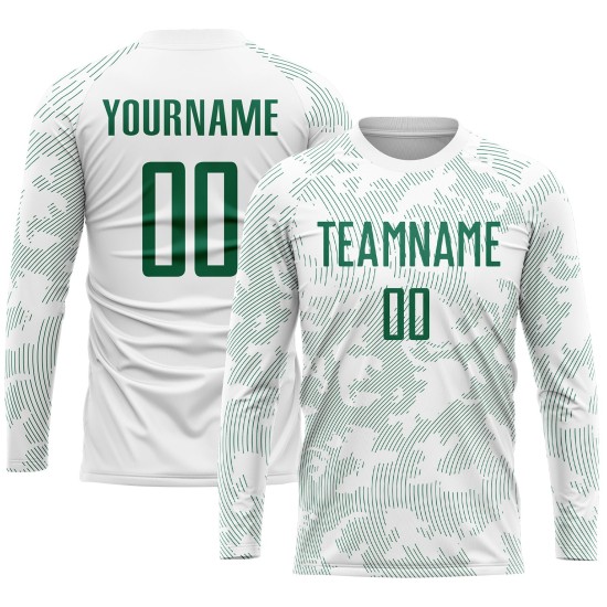 Jersey Uniform Soccer Custom Sublimation Kelly Green White