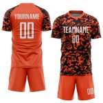 Orange Uniform White-Black Sublimation Jersey Soccer Custom