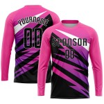 Custom Uniform Black-White Sublimation Pink Jersey Soccer