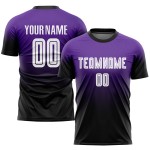 Sublimation Jersey Uniform Purple Fade White-Black Soccer Custom Fashion Sublimation Jersey Uniform Purple Fade White-Black Soccer Custom Fashion