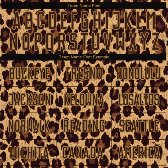 Gold Leopard Soccer Uniform Brown Brown-Old Jersey Sublimation Custom Gold Leopard Soccer Uniform Brown Brown-Old Jersey Sublimation Custom