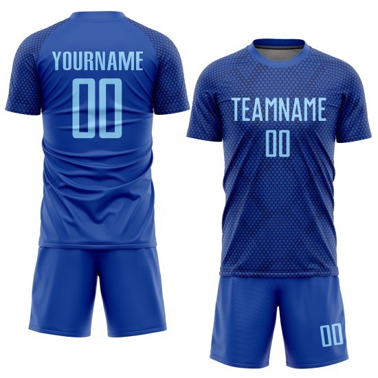Jersey Blue Custom Sublimation Light Soccer Royal Uniform