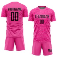 Black Pink Uniform Soccer Custom Sublimation Jersey