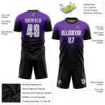 Sublimation Jersey Uniform Purple Fade White-Black Soccer Custom Fashion Sublimation Jersey Uniform Purple Fade White-Black Soccer Custom Fashion