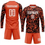 Orange Uniform White-Black Sublimation Jersey Soccer Custom