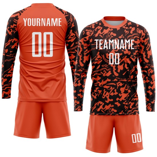 Orange Uniform White-Black Sublimation Jersey Soccer Custom