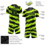 Jersey Green Neon Soccer Custom Uniform Black Sublimation