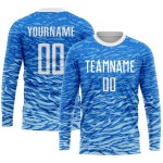 White Soccer Uniform Sublimation Royal Custom Jersey