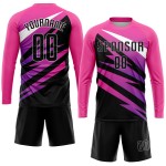 Custom Uniform Black-White Sublimation Pink Jersey Soccer