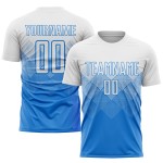 Uniform White Blue Powder Jersey Soccer Custom Sublimation