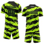 Jersey Green Neon Soccer Custom Uniform Black Sublimation