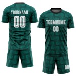 White-Black Jersey Uniform Custom Soccer Green Sublimation