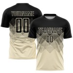Soccer Sublimation Uniform Jersey Custom Cream Black
