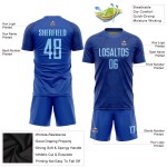 Jersey Blue Custom Sublimation Light Soccer Royal Uniform