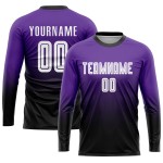 Sublimation Jersey Uniform Purple Fade White-Black Soccer Custom Fashion Sublimation Jersey Uniform Purple Fade White-Black Soccer Custom Fashion