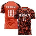 Orange Uniform White-Black Sublimation Jersey Soccer Custom