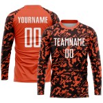 Orange Uniform White-Black Sublimation Jersey Soccer Custom