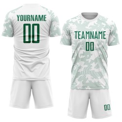 Jersey Uniform Soccer Custom Sublimation Kelly Green White