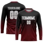 Fade Uniform Sublimation White-Crimson Jersey Black Custom Fashion Soccer