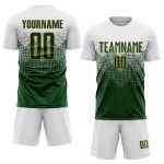 White Gold Custom Uniform Soccer Jersey Sublimation Green-Old
