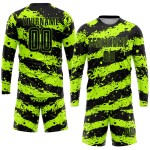 Jersey Green Neon Soccer Custom Uniform Black Sublimation