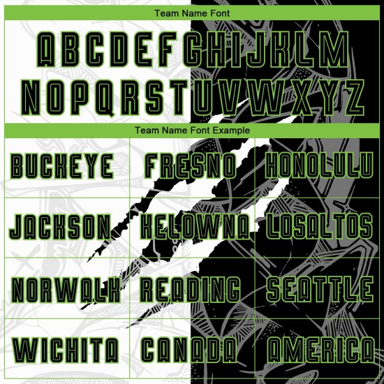 Uniform Sublimation Jersey Pattern Soccer Green Custom Black-Neon Graffiti Scratch