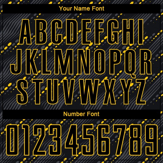 Uniform Jersey Black-Gold Custom Sublimation Soccer Black