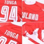 Sublimation Custom Jersey Soccer Red Uniform White