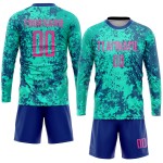 Pink-Royal Jersey Custom Teal Uniform Sublimation Soccer