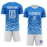 White Soccer Uniform Sublimation Royal Custom Jersey