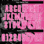 Soccer Jersey Pattern Sublimation Uniform Graffiti Black-White Scratch Custom Pink