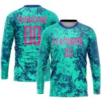 Pink-Royal Jersey Custom Teal Uniform Sublimation Soccer