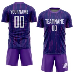 Uniform Jersey Purple Soccer White Sublimation Custom