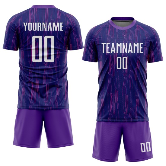 Uniform Jersey Purple Soccer White Sublimation Custom