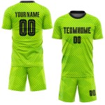 Soccer Black Jersey Neon Uniform Sublimation Custom Green
