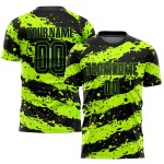 Jersey Green Neon Soccer Custom Uniform Black Sublimation