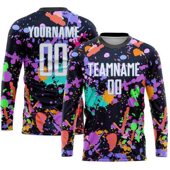 Soccer White-Light Pattern Uniform Jersey Sublimation Graffiti Custom Blue