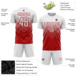 White Red Jersey Uniform Custom Soccer Sublimation