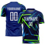 Soccer Sublimation White-Neon Custom Green Uniform Jersey Royal