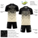 Soccer Sublimation Uniform Jersey Custom Cream Black