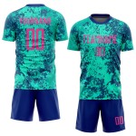 Pink-Royal Jersey Custom Teal Uniform Sublimation Soccer
