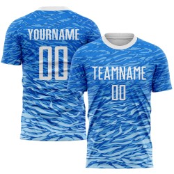 White Soccer Uniform Sublimation Royal Custom Jersey