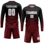Fade Uniform Sublimation White-Crimson Jersey Black Custom Fashion Soccer