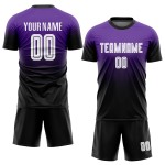Sublimation Jersey Uniform Purple Fade White-Black Soccer Custom Fashion Sublimation Jersey Uniform Purple Fade White-Black Soccer Custom Fashion
