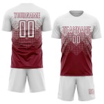 White Sublimation Custom Jersey Crimson Uniform Soccer