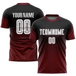 Fade Uniform Sublimation White-Crimson Jersey Black Custom Fashion Soccer