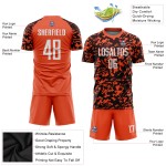 Orange Uniform White-Black Sublimation Jersey Soccer Custom