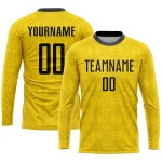 Gold Uniform Jersey Sublimation Custom Black Soccer