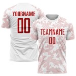 White Jersey Red Sublimation Uniform Custom Soccer